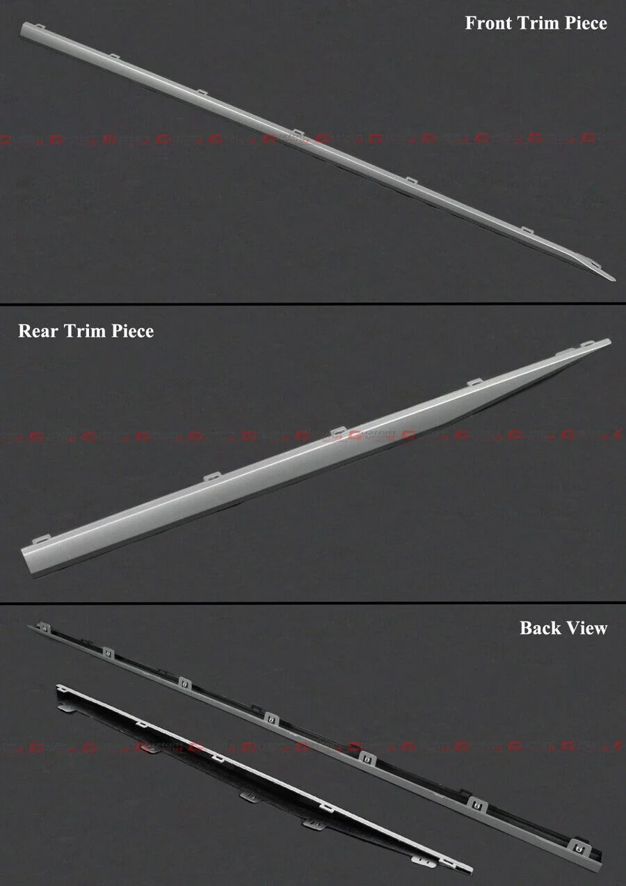 For 2023-2026 Honda Accord Black Add On Side Skirt Extension - Silver Trim - Image 5