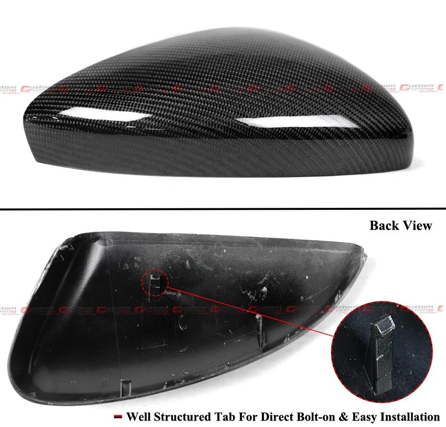 For 2023-2026 Honda Accord Real Carbon Fiber Side Mirror Cover Replacement W/O Light - Image 3