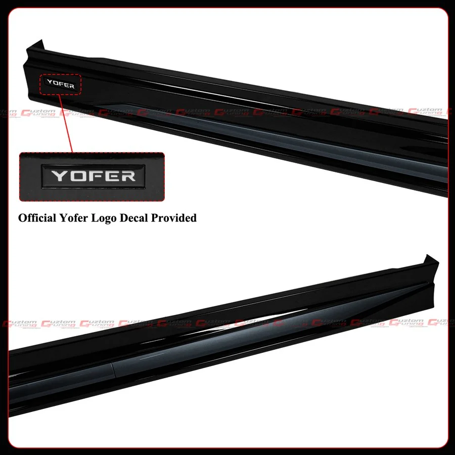 For 2023-2026 Honda Accord Yofer Black Side Skirt Extension - Meteorite Gray Trim - Image 8