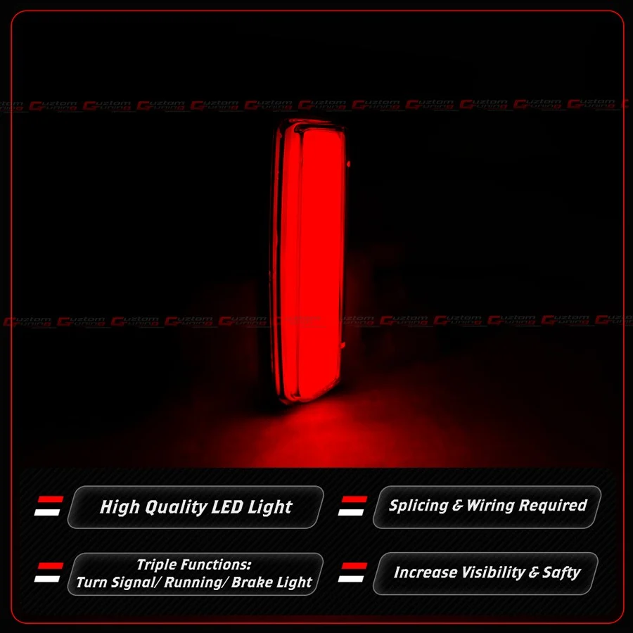 For 2023-2026 Honda Civic Type-R FL5 Rear Bumper Sequential LED DRL Side Reflector Light - Image 6