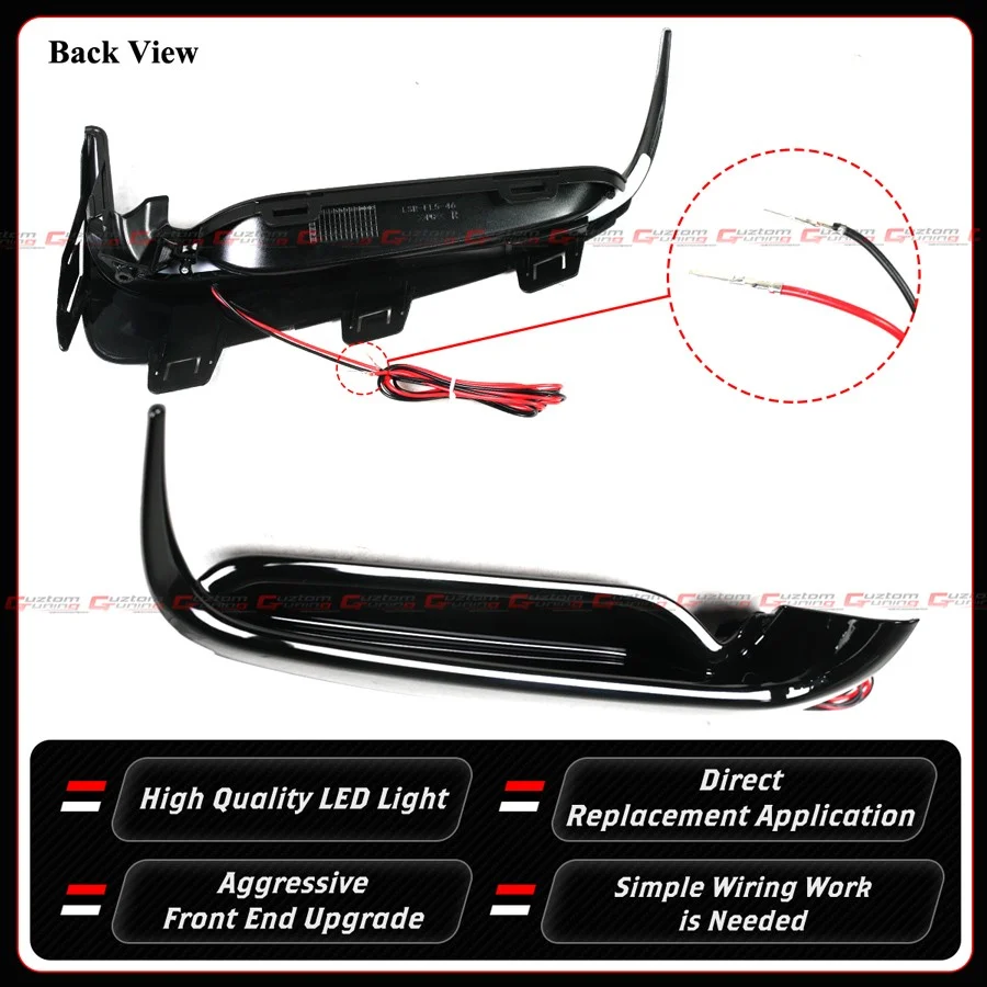 For 2023-2026 Honda Civic Type-R FL5 Red JDM Front Bumper Replacement LED DRL Light Strip - Image 4