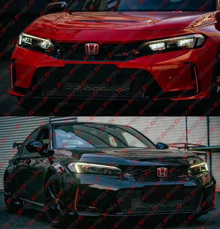 For 2023-2026 Honda Civic Type-R FL5 Red JDM Front Bumper Replacement LED DRL Light Strip - Image 6