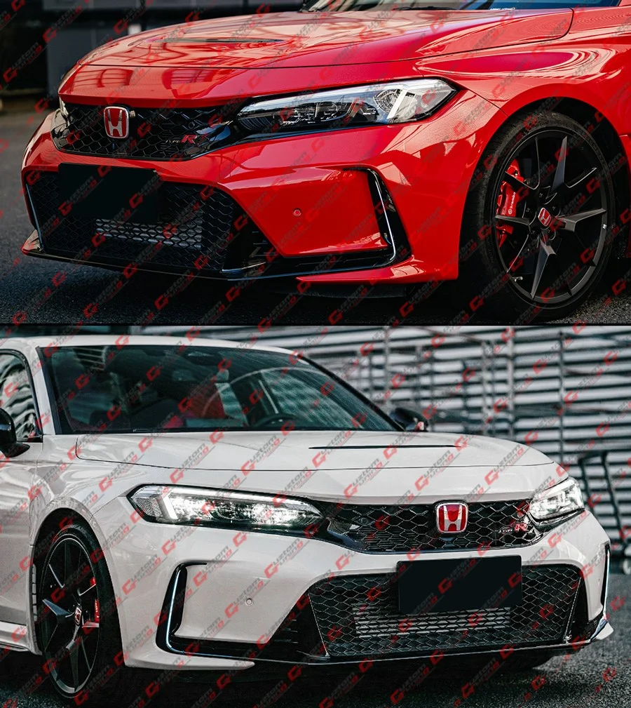 For 2023-2026 Honda Civic Type-R FL5 White Front Bumper Replacement LED DRL Fog Light - Image 8