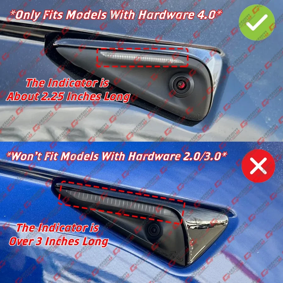 For 2023-2025 Tesla Model S HW 4.0 Full Carbon Fiber Side Camera Cover Cap Trim - Image 4