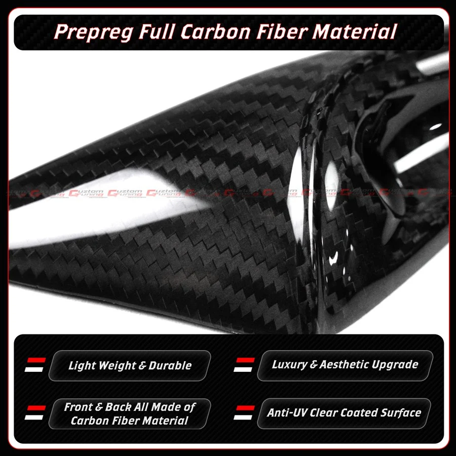 For 2023-2025 Tesla Model S HW 4.0 Full Carbon Fiber Side Camera Cover Cap Trim - Image 7