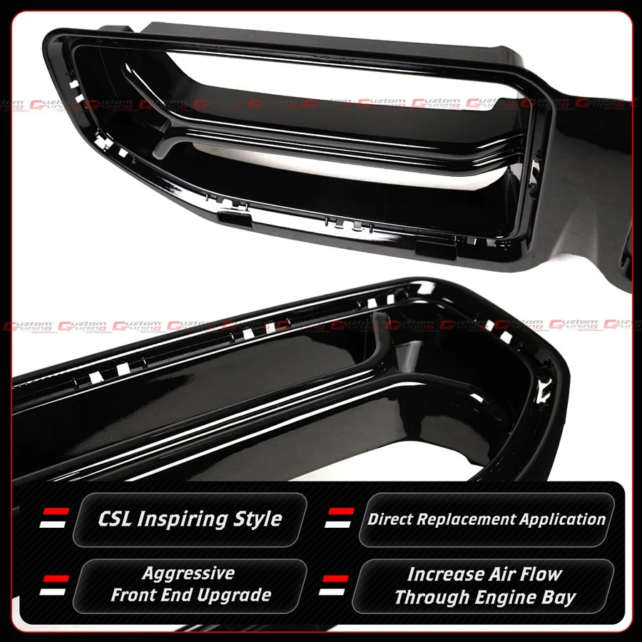For 2023-2026 BMW G87 M2 CSL Style Gloss Black Front Upper Nose Kidney Grill Grille - Image 4