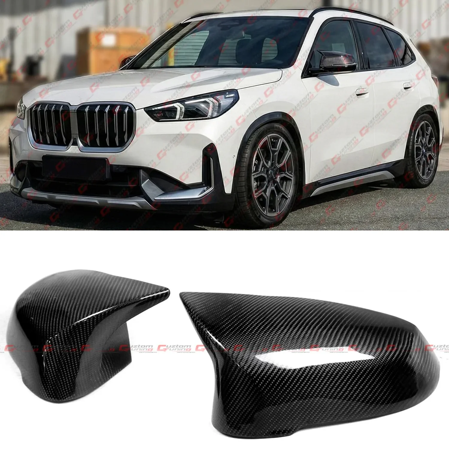 For 2023-2026 BMW X1 U11 X2 U10 M Style Real Carbon Fiber Mirror Caps Replacement