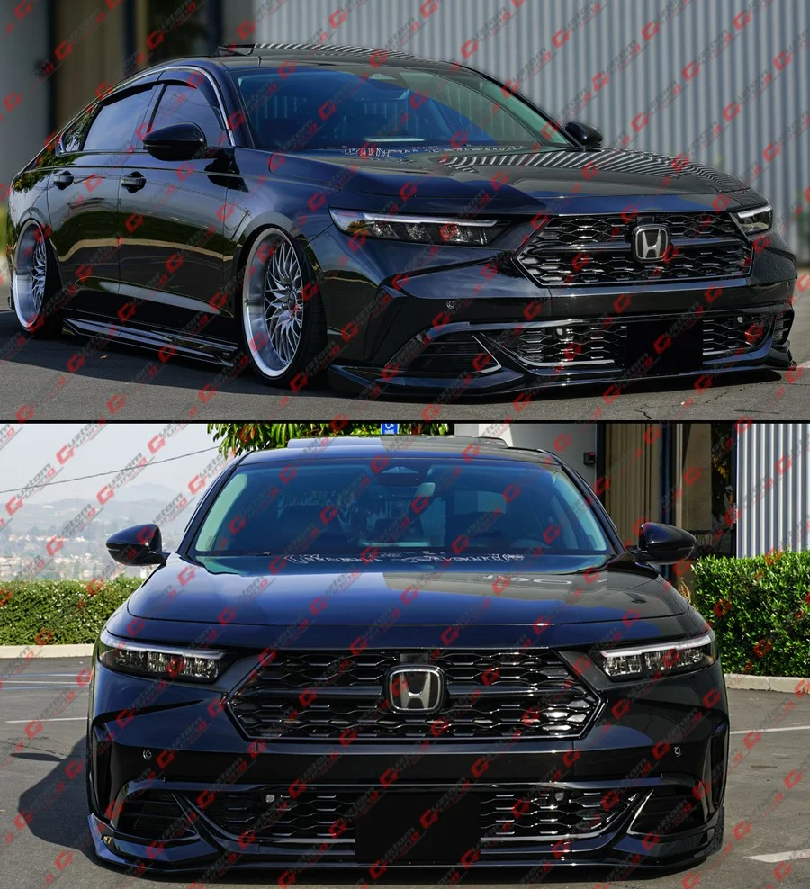 For 2023-2026 Honda Accord Yofer Crystal Black 3 Piece Front Bumper Replacement Kit - Image 11