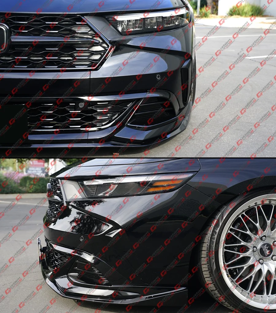 For 2023-2026 Honda Accord Yofer Crystal Black 3 Piece Front Bumper Replacement Kit - Image 13
