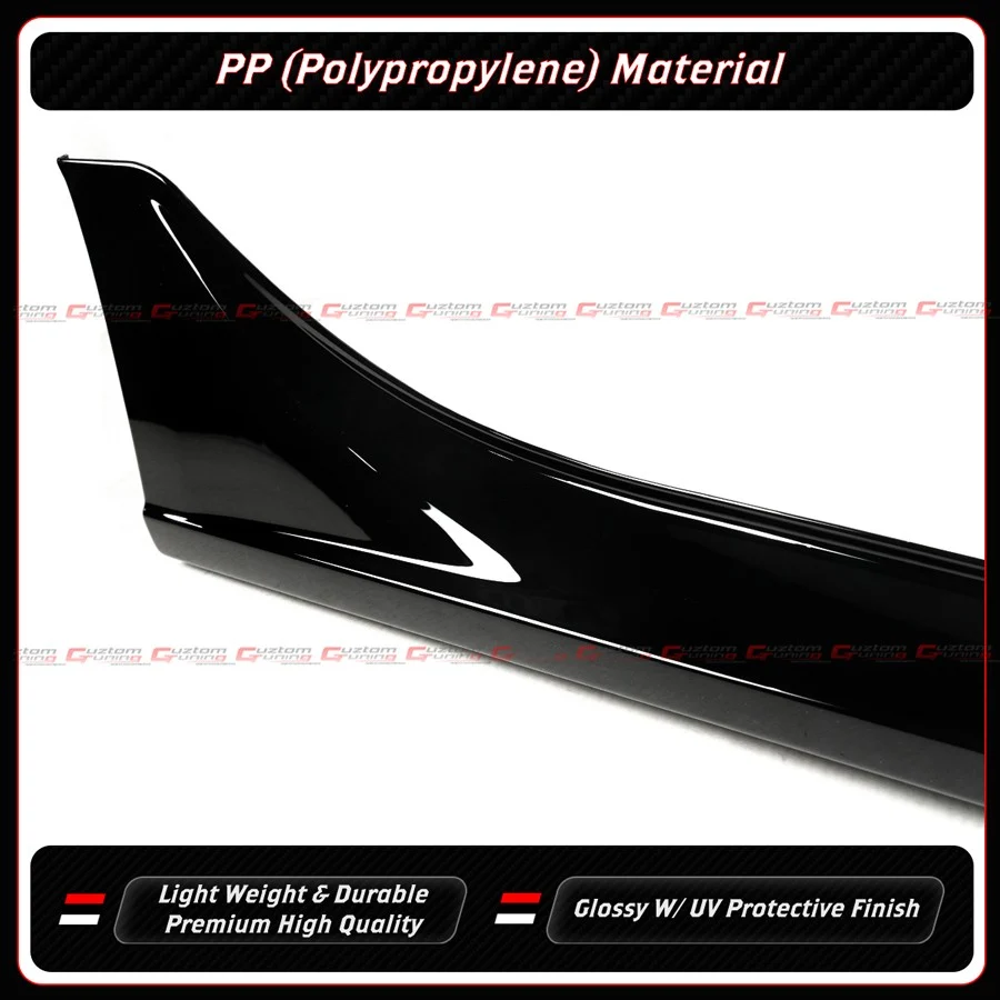 For 2023-2026 Honda Civic Type-R FL5 MU Style Gloss Black Side Skirt Extension - Image 5