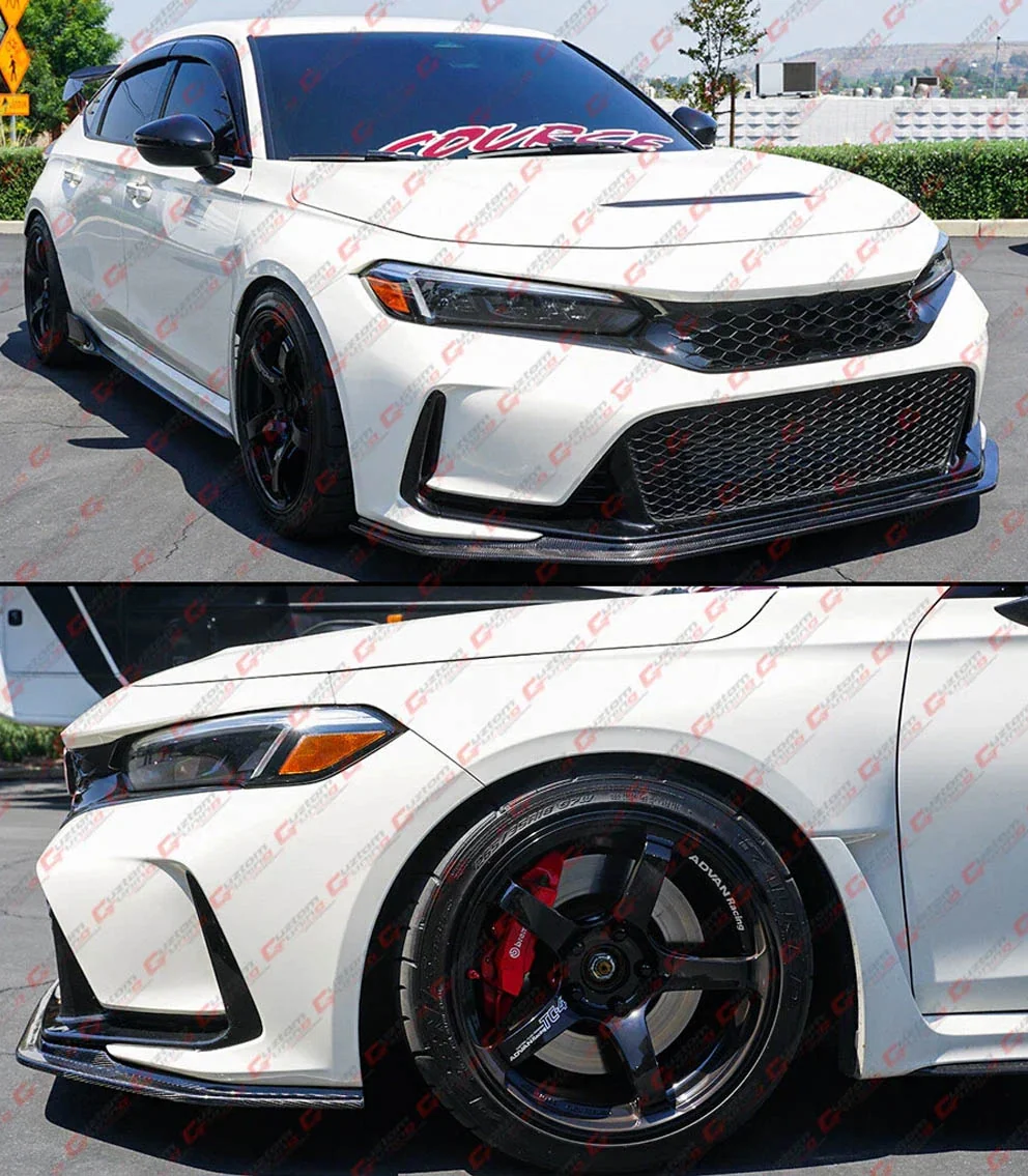 For 2023-2026 Honda Civic Type-R FL5 CTM V2 Carbon Fiber Front Bumper Lip Splitter - Image 10