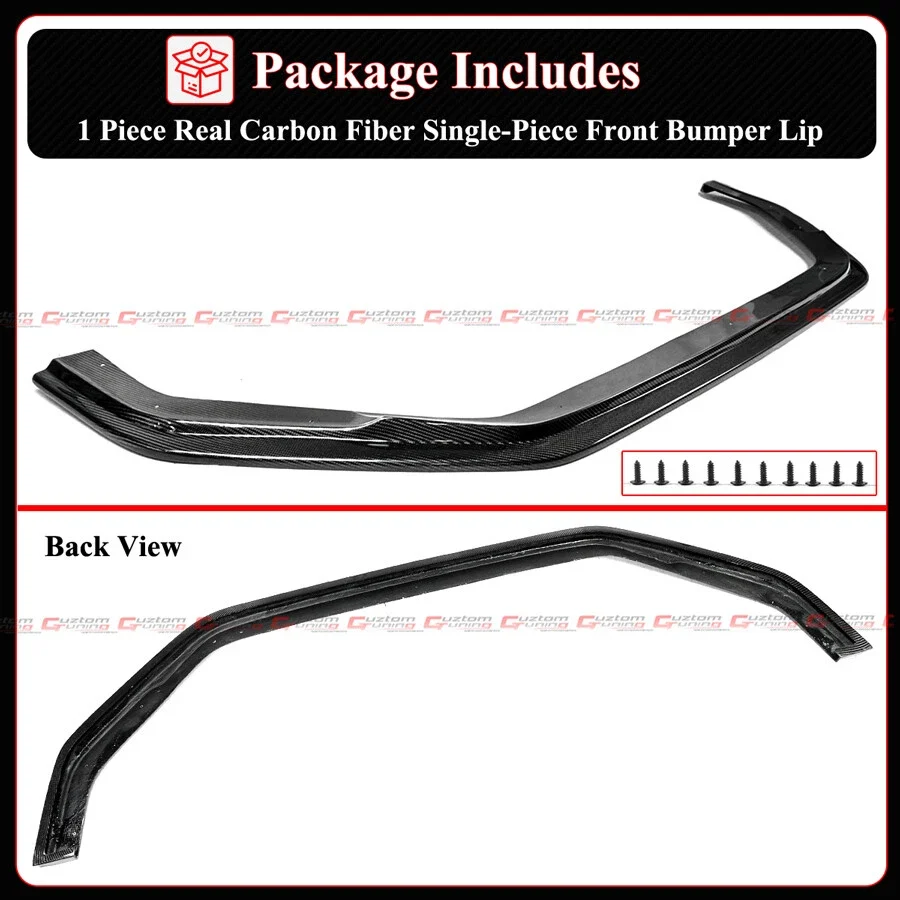 For 2023-2026 Honda Civic Type-R FL5 CTM V2 Carbon Fiber Front Bumper Lip Splitter - Image 4