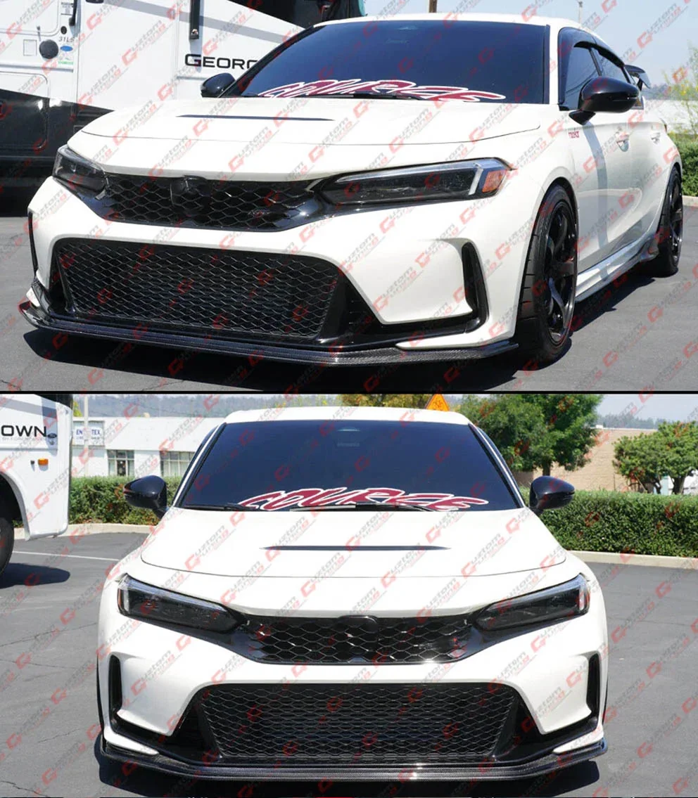 For 2023-2026 Honda Civic Type-R FL5 CTM V2 Carbon Fiber Front Bumper Lip Splitter - Image 8