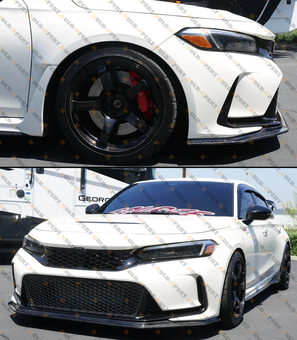 For 2023-2026 Honda Civic Type-R FL5 CTM V2 Carbon Fiber Front Bumper Lip Splitter - Image 9