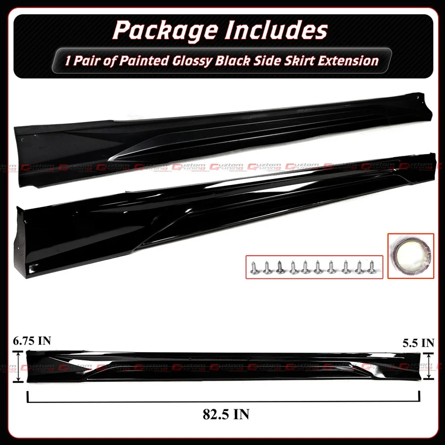 For 2024-2025 Tesla Model 3 Highland MC Design Gloss Black Side Skirt Extension - Image 4