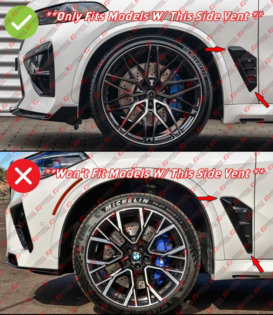 For 2024-2026 BMW G05 F95 X5 X5M LCI Full Carbon Fiber Side Fender Vent Trim Overlay - Image 4
