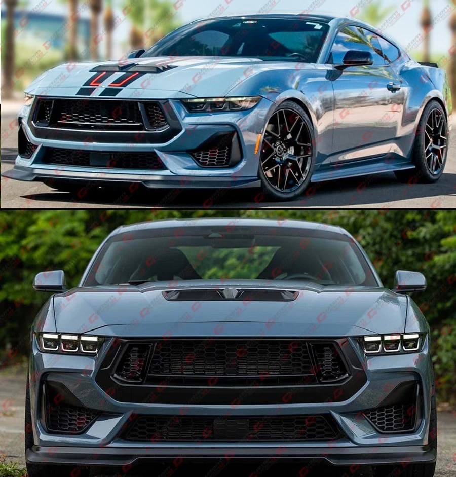For 2024-2026 Ford Mustang GT Matt Black R Style Front Bumper Air Duct Replacement - Image 3