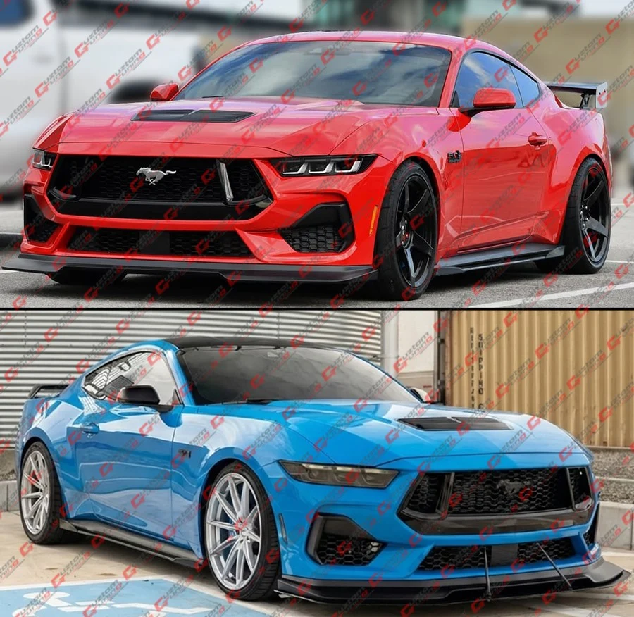 For 2024-2026 Ford Mustang S650 GT Coupe V2 Winglet Black Side Skirt Extension Splitter - Image 8