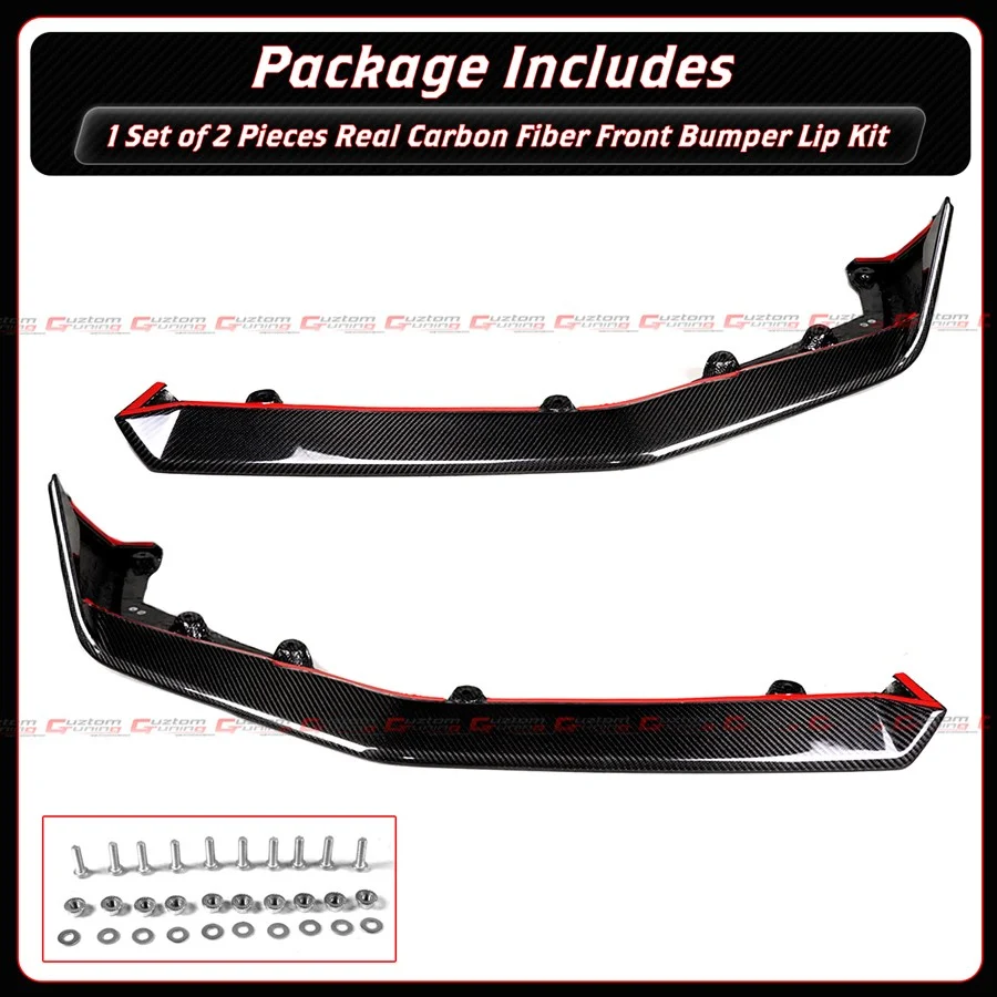 For 2025-2026 BMW G90 G99 M5 Real Carbon Fiber Front Bumper Lip - Image 2