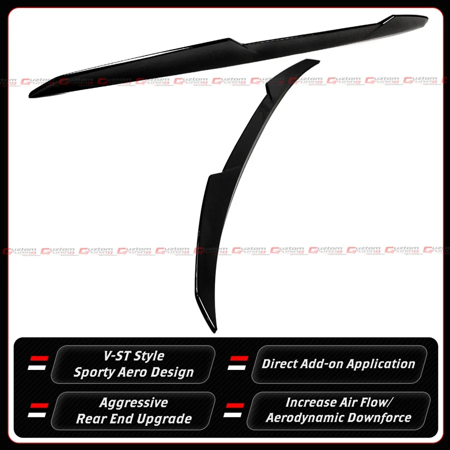 For 2025-2026 BMW X3 G45 Gloss Black High Kick Rear Mid Wing Lid Spoiler - Image 3