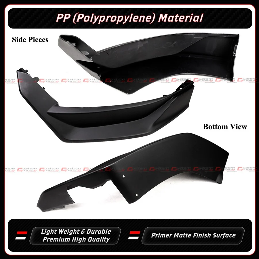 For 2025-2026 Tesla Model Y Juniper Matte Black Front Bumper Lip Kit By Yofer - Image 7