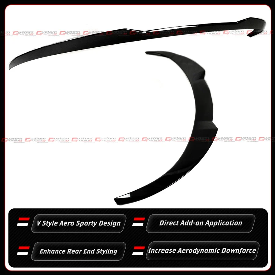 For 2025-2026 Tesla Model Y Juniper V Style Aero Gloss Black Rear Trunk Spoiler - Image 5