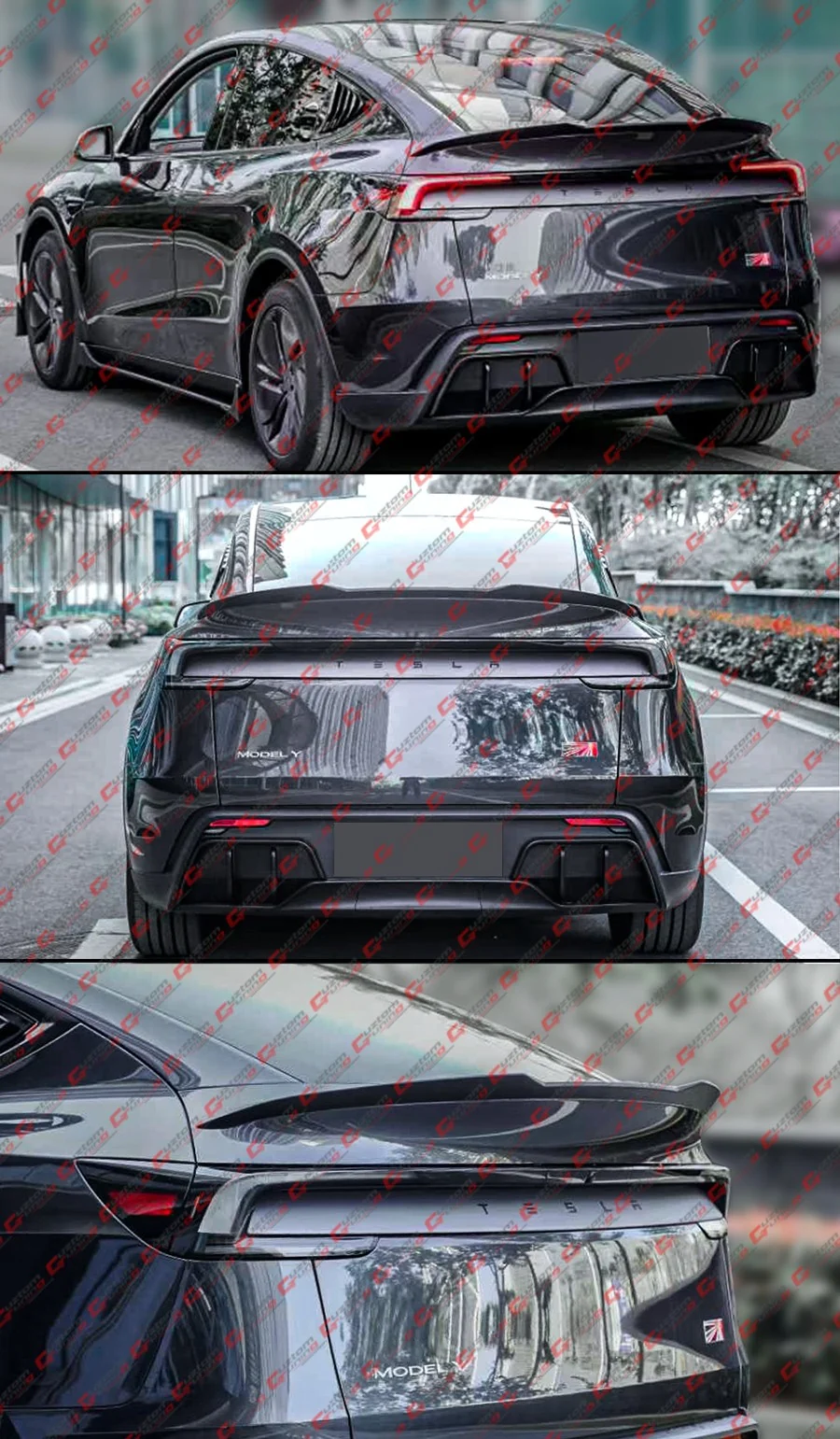 For 2025-2026 Tesla Model Y Juniper V Style Aero Gloss Black Rear Trunk Spoiler - Image 8