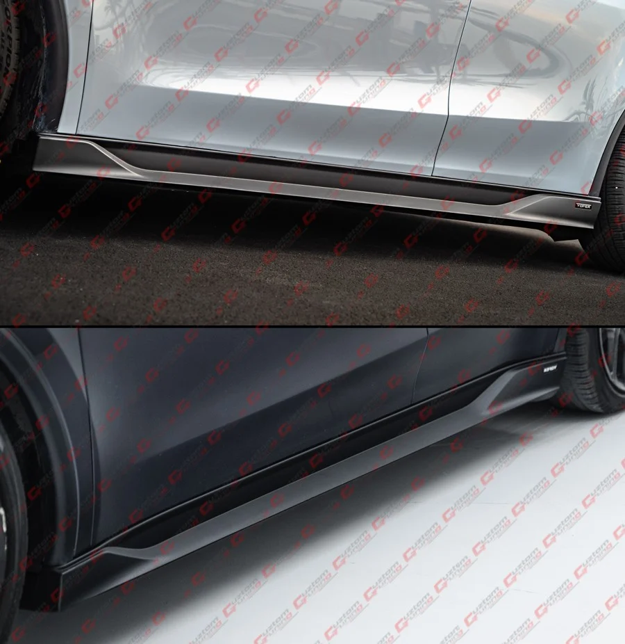 For 2025-2026 Tesla Model Y Juniper Yofer Design Matte Black Side Skirt Extension - Image 6