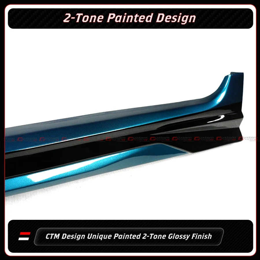 For 2025-2026 Toyota Camry 9th Gen CTM Ocean Gem Black 2-Toned Side Skirt Extension - Image 6