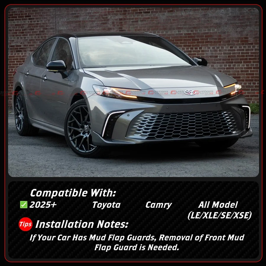 For 2025-2026 Toyota Camry CTM Underground Gray Black 2-Toned Side Skirt Extension - Image 3