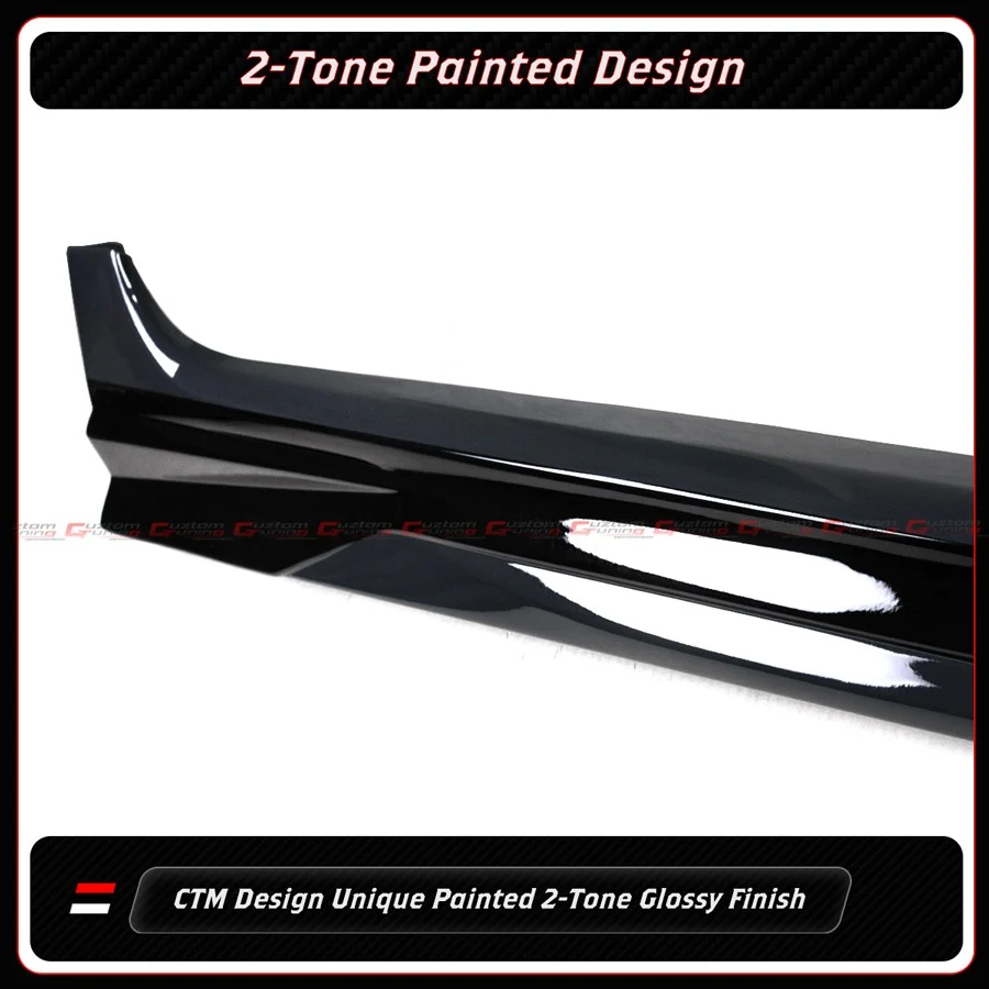 For 2025-2026 Toyota Camry CTM Underground Gray Black 2-Toned Side Skirt Extension - Image 7