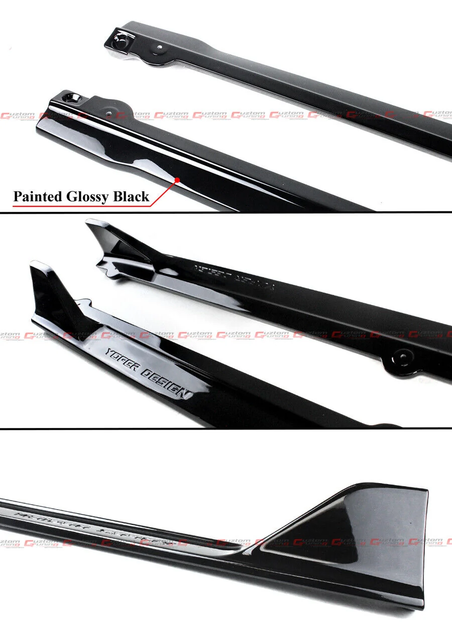 For 2025-2026 Toyota Camry Gloss Black Winglet Side Skirt Extension - Image 3