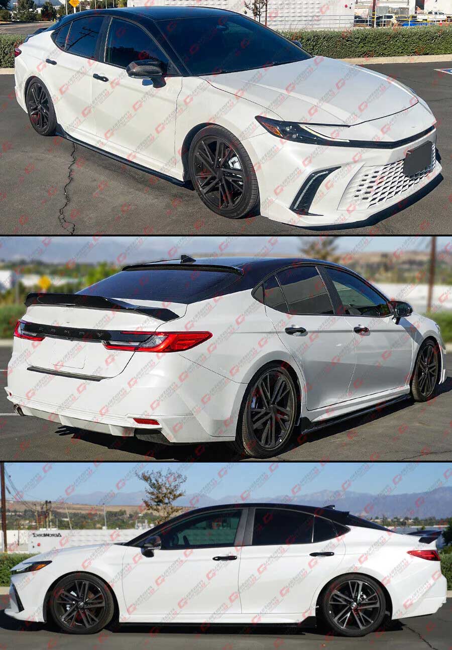 For 2025-2026 Toyota Camry Gloss Black Winglet Side Skirt Extension - Image 5