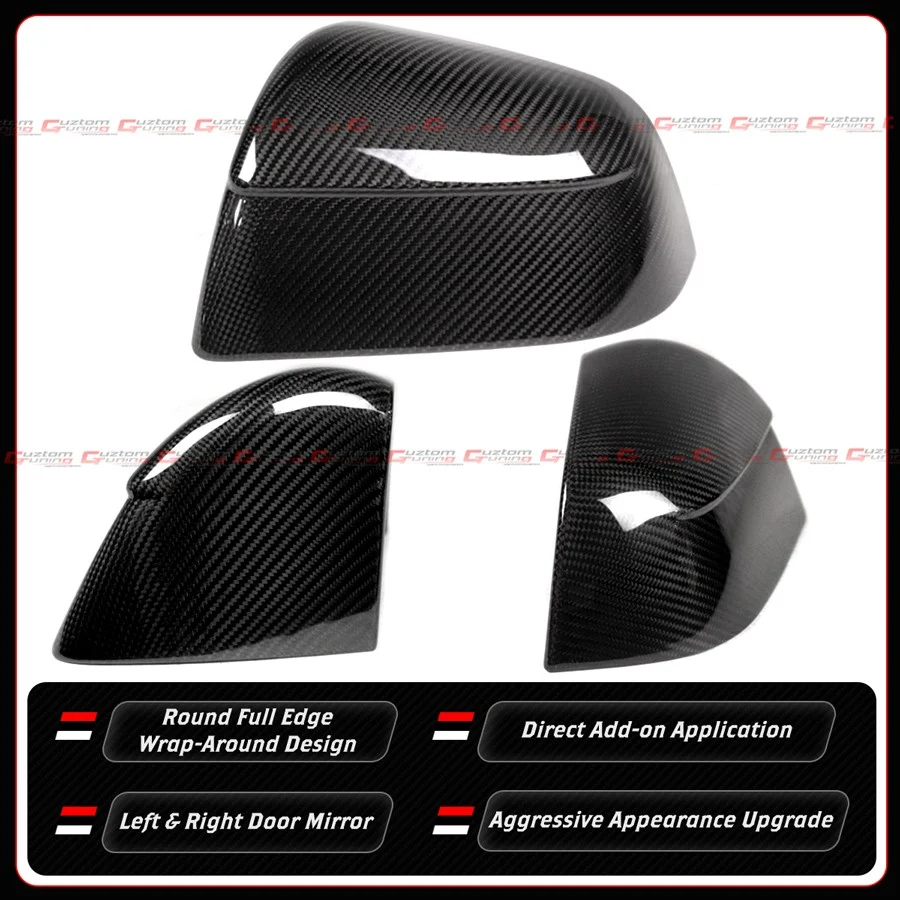 For 2025+ Tesla Model Y Juniper Add-on Full Carbon Fiber Side Mirror Cover Caps - Image 5