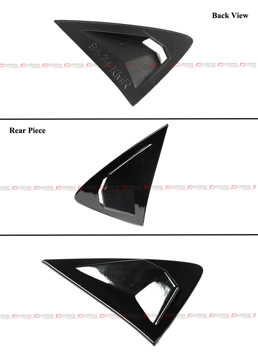For 2025+ Toyota Camry Gloss Black Quarter Panel Side Window Louver Cover - Image 3