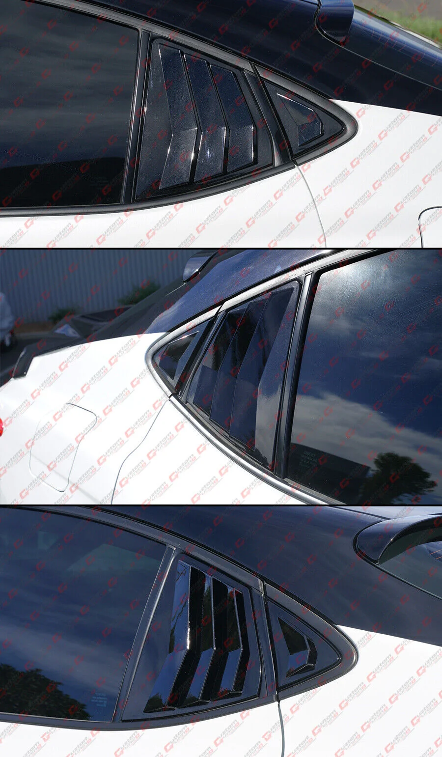 For 2025+ Toyota Camry Gloss Black Quarter Panel Side Window Louver Cover - Image 4