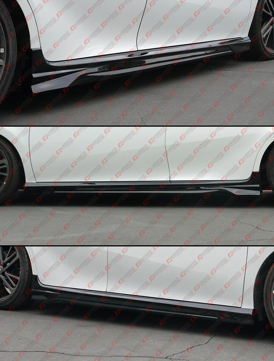 For 2025 2026+ Toyota Camry LE SE XSE XLE CTM Design Gloss Black Side Skirt Extension - Image 7