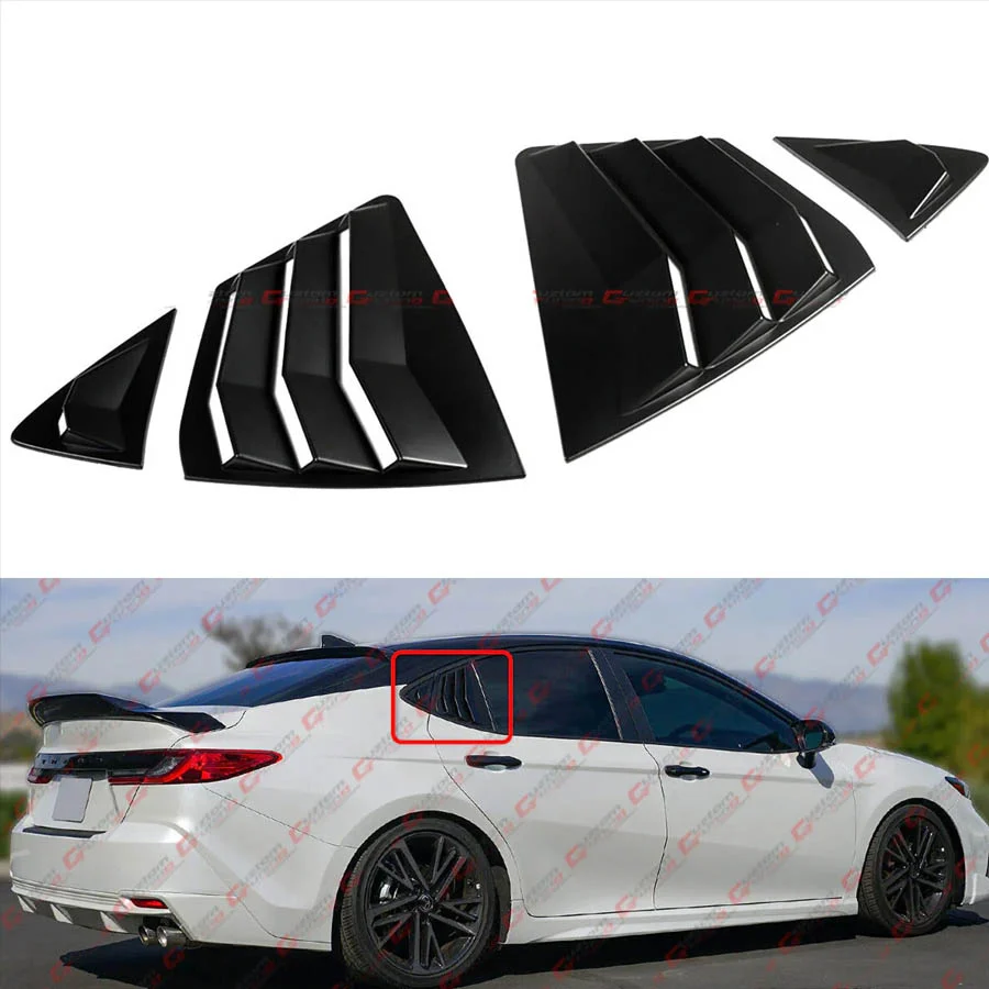 For 2025+ Toyota Camry Matte Black Quarter Panel Side Window Louver Cover