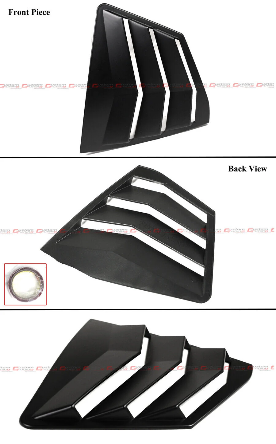 For 2025+ Toyota Camry Matte Black Quarter Panel Side Window Louver Cover - Image 2