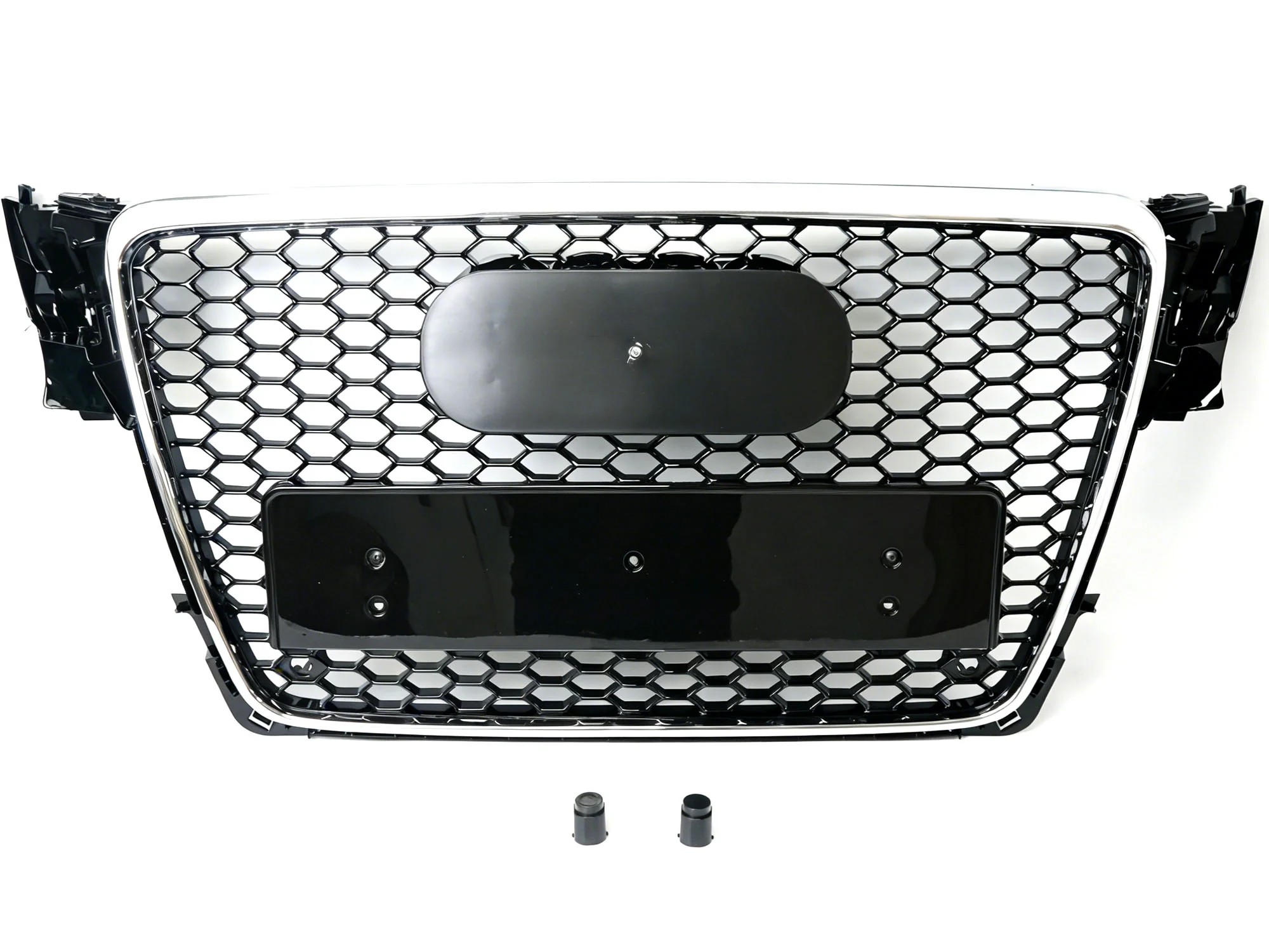 Honeycomb Sport Mesh Rs4 Style Hex Grille Grill Black For 2009-2012 Audi A4/S4 B8 8T Chrome Frame - Image 4