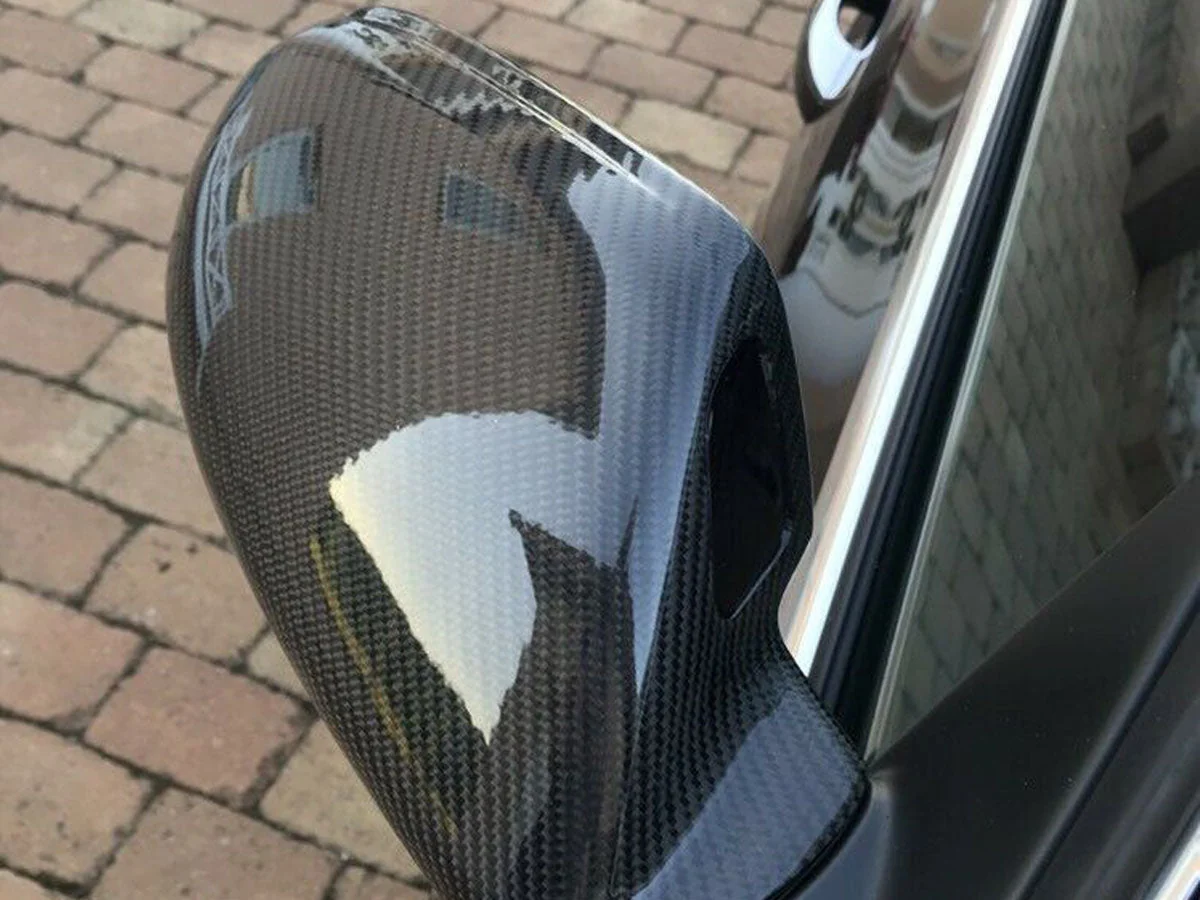 Carbon Fiber Side Mirror Covers Replace For AUDI A6 C7 S6 RS6 2012-2018 with Lane Assist od37 - Image 5