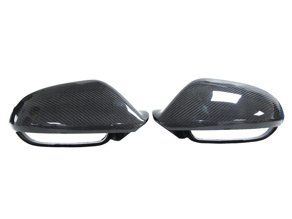 Carbon Fiber Side Mirror Covers Replace For AUDI A6 C7 S6 RS6 2012-2018 with Lane Assist od37 - Image 6