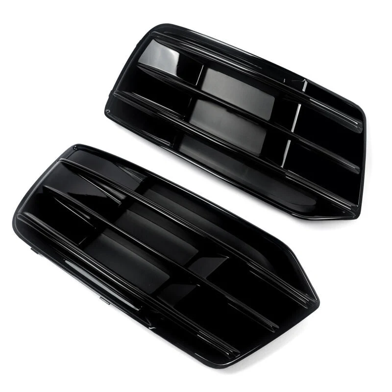 Gloss Black Front Fog Light Cover Grill For 2018-2020 AUDI Q5 NON-Sline Base Bumper - Image 11