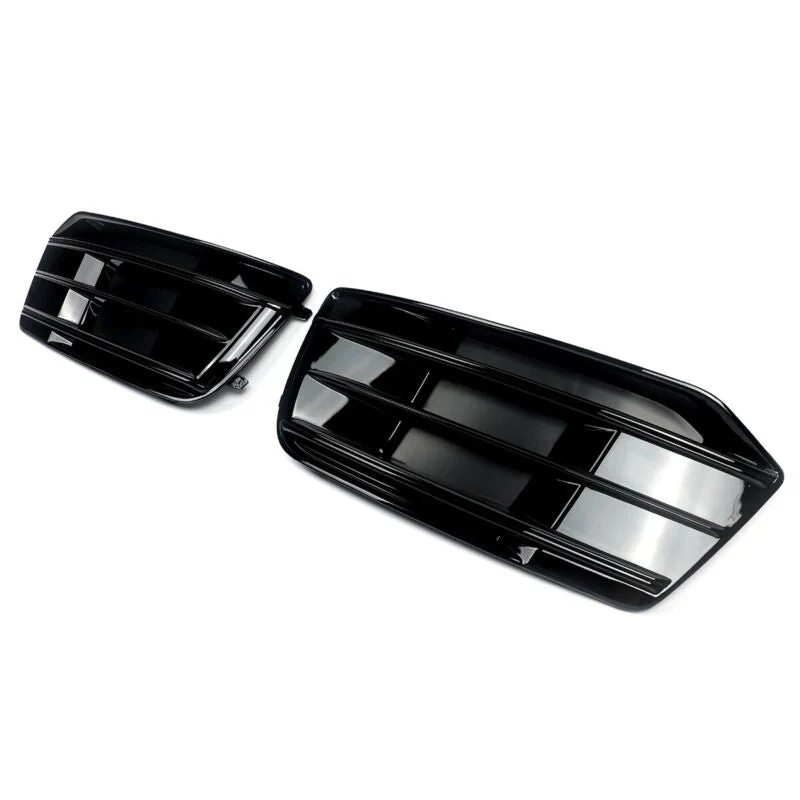 Gloss Black Front Fog Light Cover Grill For 2018-2020 AUDI Q5 NON-Sline Base Bumper - Image 12