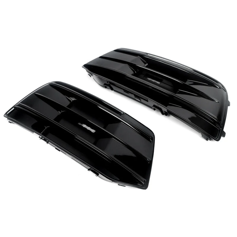 Gloss Black Front Fog Light Cover Grill For 2018-2020 AUDI Q5 NON-Sline Base Bumper - Image 13