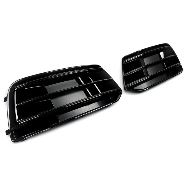 Gloss Black Front Fog Light Cover Grill For 2018-2020 AUDI Q5 NON-Sline Base Bumper - Image 5