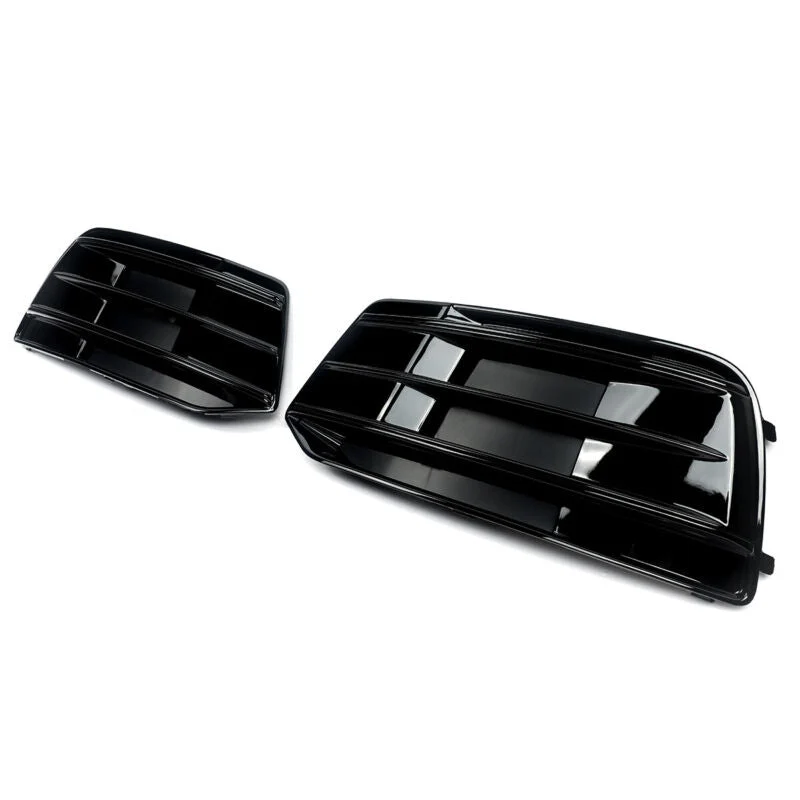 Gloss Black Front Fog Light Cover Grill For 2018-2020 AUDI Q5 NON-Sline Base Bumper - Image 6