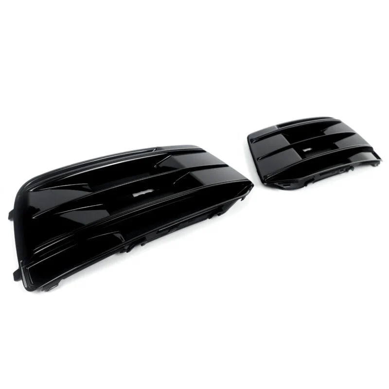 Gloss Black Front Fog Light Cover Grill For 2018-2020 AUDI Q5 NON-Sline Base Bumper - Image 9