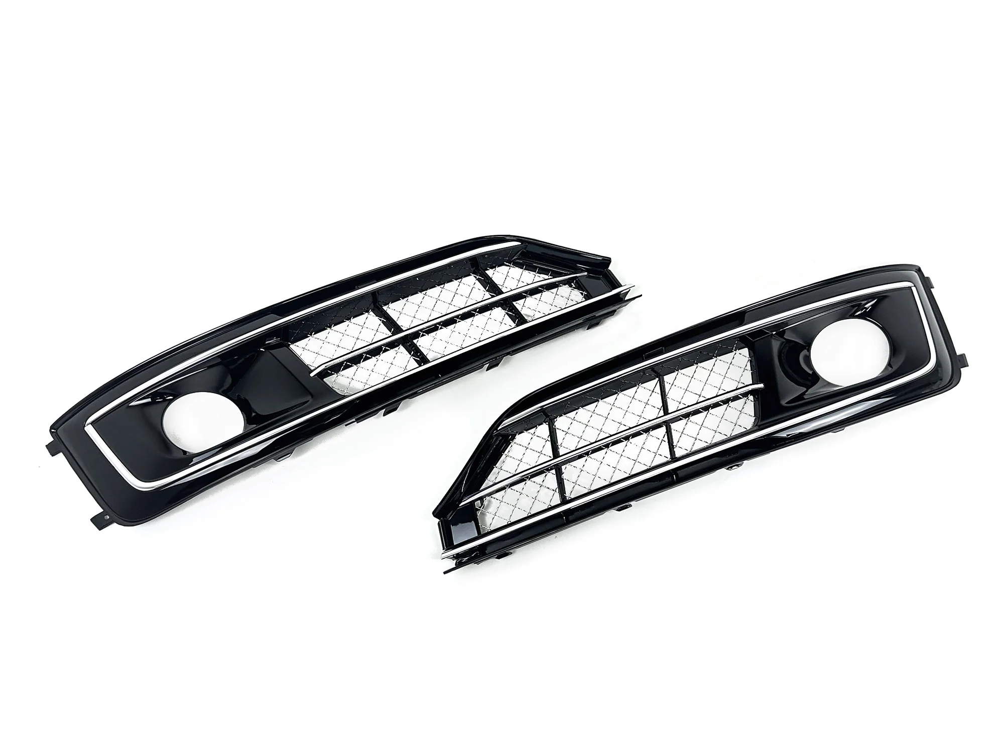 Pair L+R For 2015-2018 Audi A8 Quattro D4 Front Left & Right Fog Light Lamp Grille Covers - Image 5
