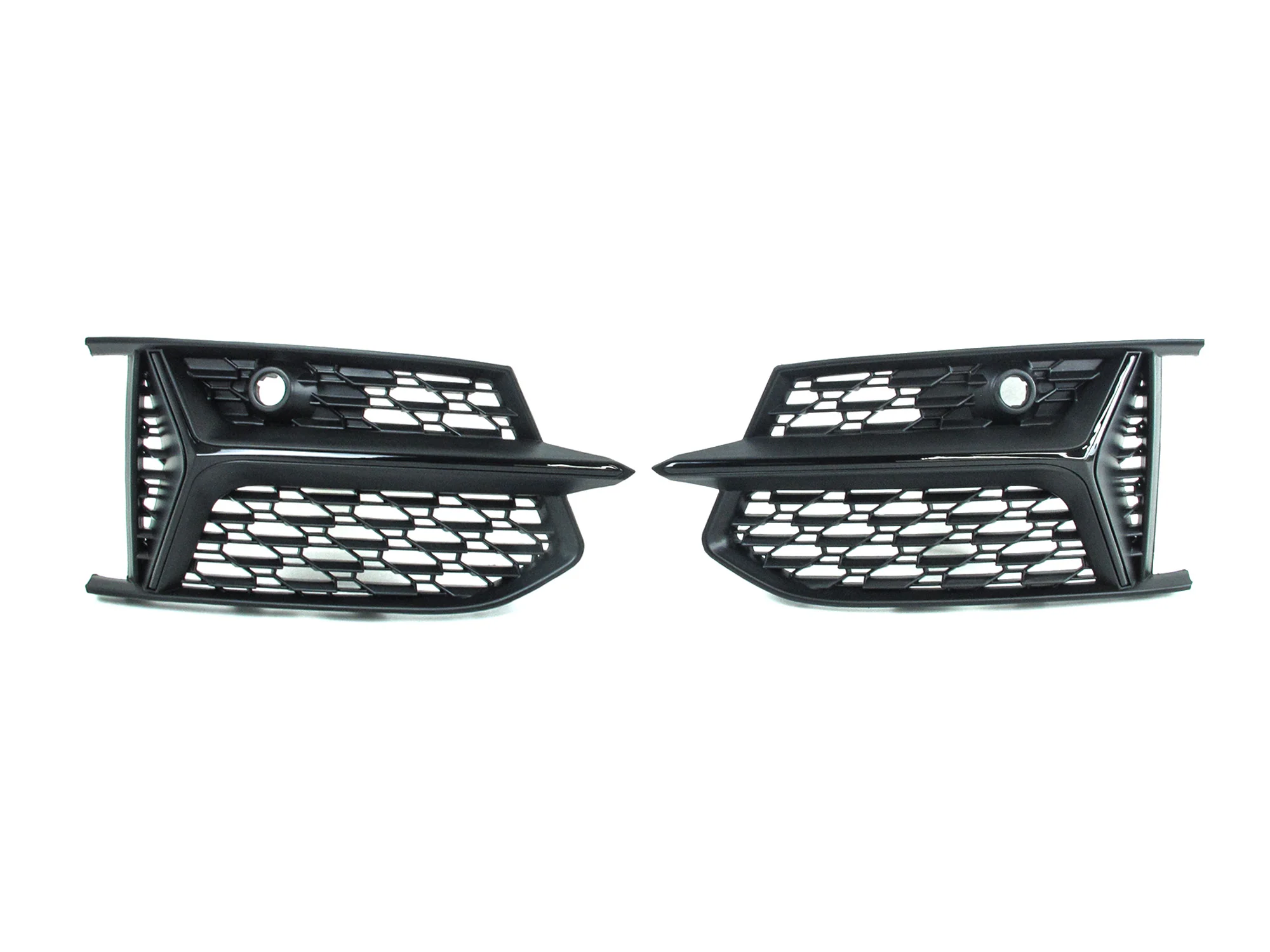 Pair L+R Honeycomb Fog Light Grille Cover Bezels For AUDI A6 C8 S-line S6 2019-2025 - Image 5